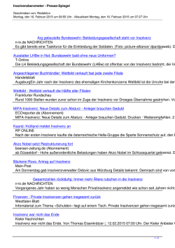 Insolvenzbarometer - Presse