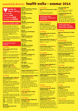 health walks - Wakefield Council