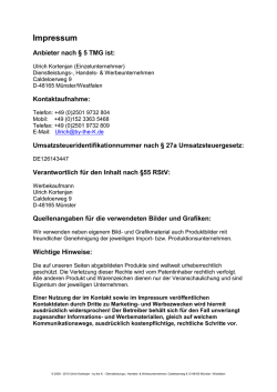Impressum - innovative Werbeideen