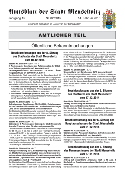 Amtsblatt der Stadt Meuselwitz
