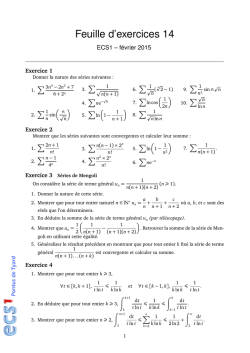 Feuille d`exercices 14