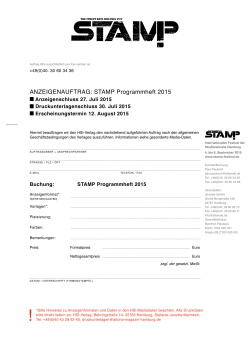 AnZeiGenAUFtRAG: stAMP Programmheft 2015