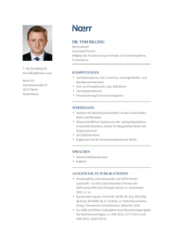 DR. TOM BILLING