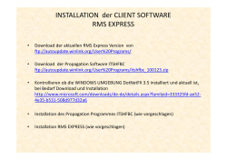 INSTALLATION und Bedienung von RMS EXPRESS
