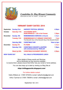 hirnant diary dates 2014