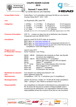 Programme Coupe Didier Cuche 1+3 remplacement