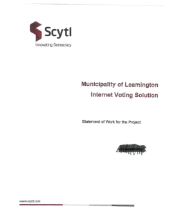 Scytl Statement of Work