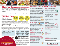 Meal Plan Information - Youngstown State University