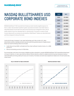NASDAQ BulletShares Corporate Bond Fact Sheet