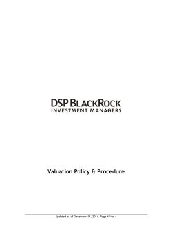 Valuation Policy December 11, 2014