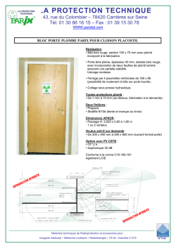 Fiche technique bloc porte placo