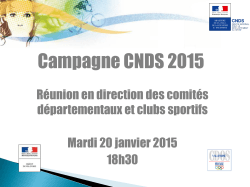 Présentation CNDS 2015