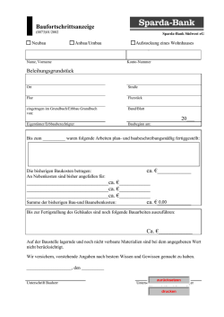 Baufortschrittsanzeige - Sparda