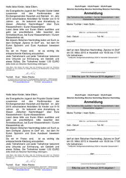März - Ev. Jugend der Propstei Goslar