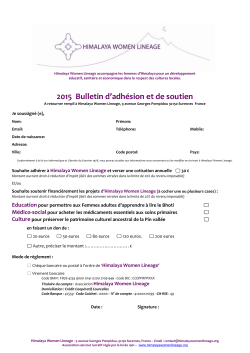 2015 Bulletin d`adhésion et de soutien