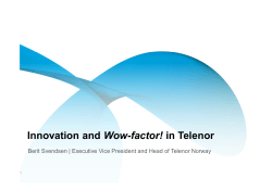 Innovation and Wow! Factor in Telenor (PDF)