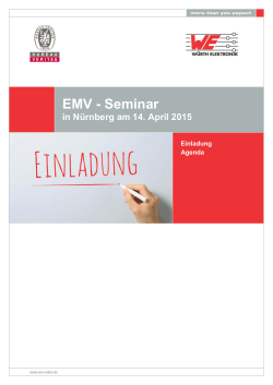 Einladung zum EMV- Seminar in Nürnberg am 14