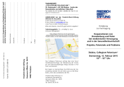 Einladung zur Fachtagung Kooperationen von Brandenburg und