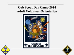 Volunteer Info - Thunder Wolf Day Camp 2014