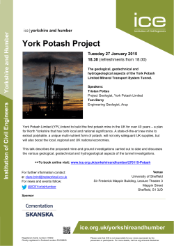 York Potash Project flyer - Institution of Civil Engineers