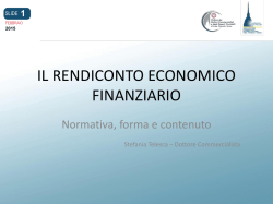 IL RENDICONTO ECONOMICO FINANZIARIO