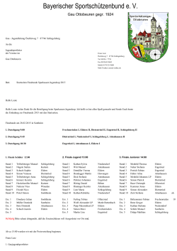Einladung zum Finale des Sparkassencup 2015 in Sontheim