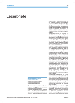 Leserbriefe - Swiss Medical Forum