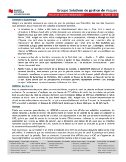 Chronique FX - Banque Nationale