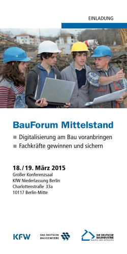 BauForum Mittelstand - Die Bauindustrie