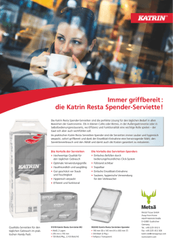 Immer griffbereit : die Katrin Resta Spender