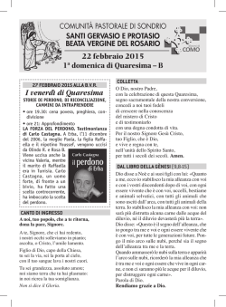domenica 22 febbraio 2015