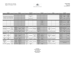 2015 Infinity Ballet Class Schedule