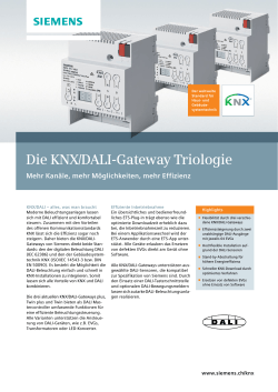 Die KNX/DALI-Gateway Triologie