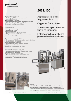Kappenaufsetzer mit Kappensortierer Capper with Cap