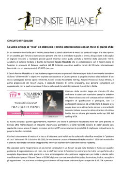 Rassegna stampa degli ultimi mesi - HOME