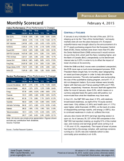 Monthly Scorecard - RBC Wealth Management USA