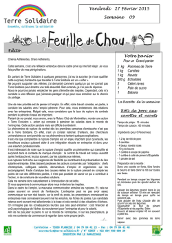 Feuille de chou n&deg; 9 &ndash; 1