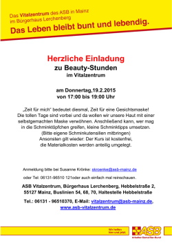 Herzliche Einladung - Mainz