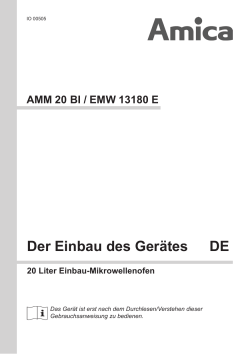 Einbauanleitung  - Amica International GmbH