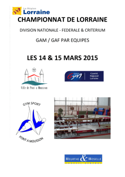 DOSSIER C.O.L 2015 - Comité régional de gymnastique