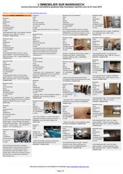 Journal immobilier marrakech