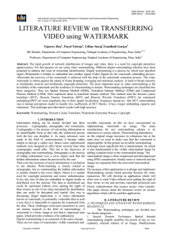 LITERATURE REVIEW on TRANSFERRING VIDEO using
