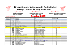 Auftrittsplan DG 2015 - Festkomitee Rodenkirchen