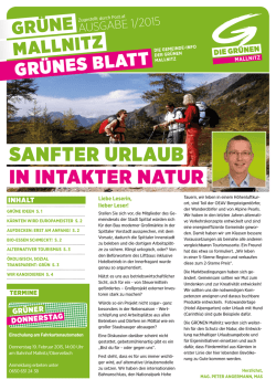 Gr&uuml;nes Blatt MALLNITZ