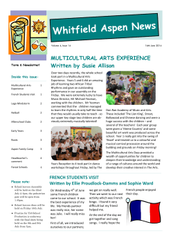 Issue 14 - 13June2014 - Whitfield Aspen School