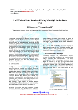An Efficient Data Retrieval Using MashQL in the Data Web