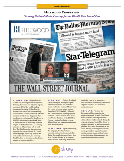 Hillwood Properties - Cooksey Communications