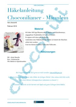 H&auml;kelanleitung Choconilianer - M&auml;nnlein