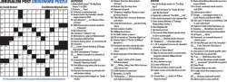 JERUSALEM POST CROSSWORD PUZZLE