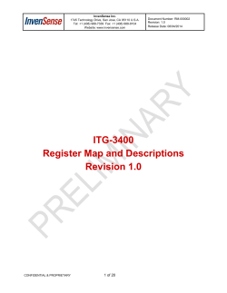 ITG-3400 Register Map and Descriptions Revision 1.0